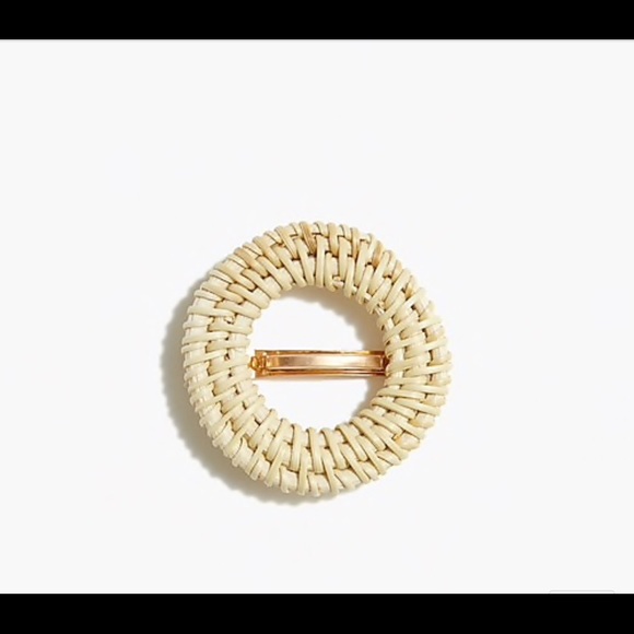 2/$25 🛍 J. Crew Circle Raffia Barrette - Picture 1 of 1